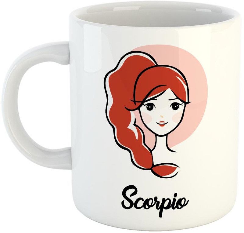 FABTODAY Scorpio Zodiac Sign Coffee - Best Festive Gift for Family and Friends - Color - White (0474) Ceramic Coffee Mug  (350 ml)