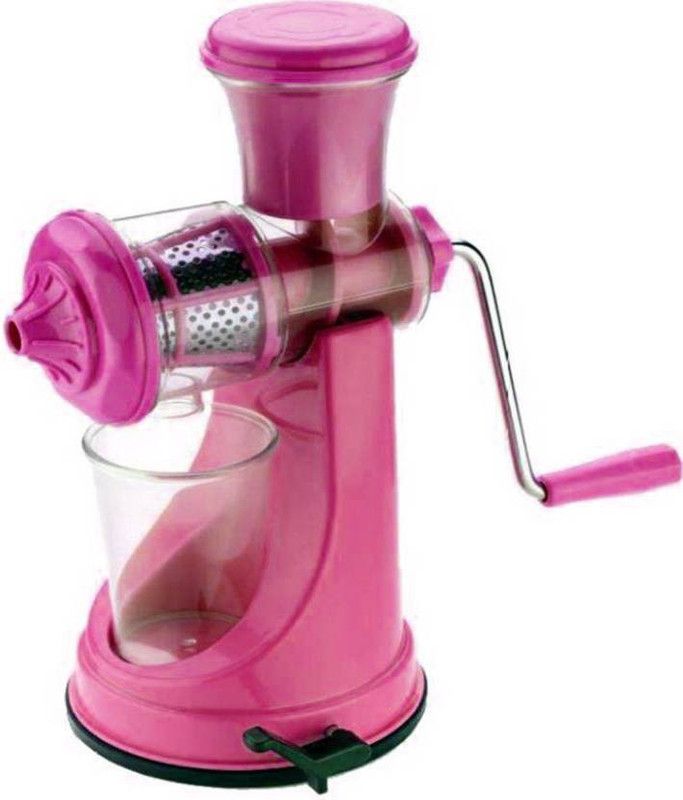 Nuestra Plastic Regular Fruits & Vegetable Juicer With Steel Handle Stainless Steel Hand Juicer  (Purple)