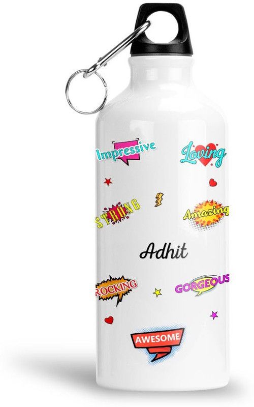FABTODAY Aluminium Sipper/Water Bottle 600 ML - Best Gift for Birthday, Adhit 600 ml Bottle  (Pack of 1, Multicolor, Aluminium)