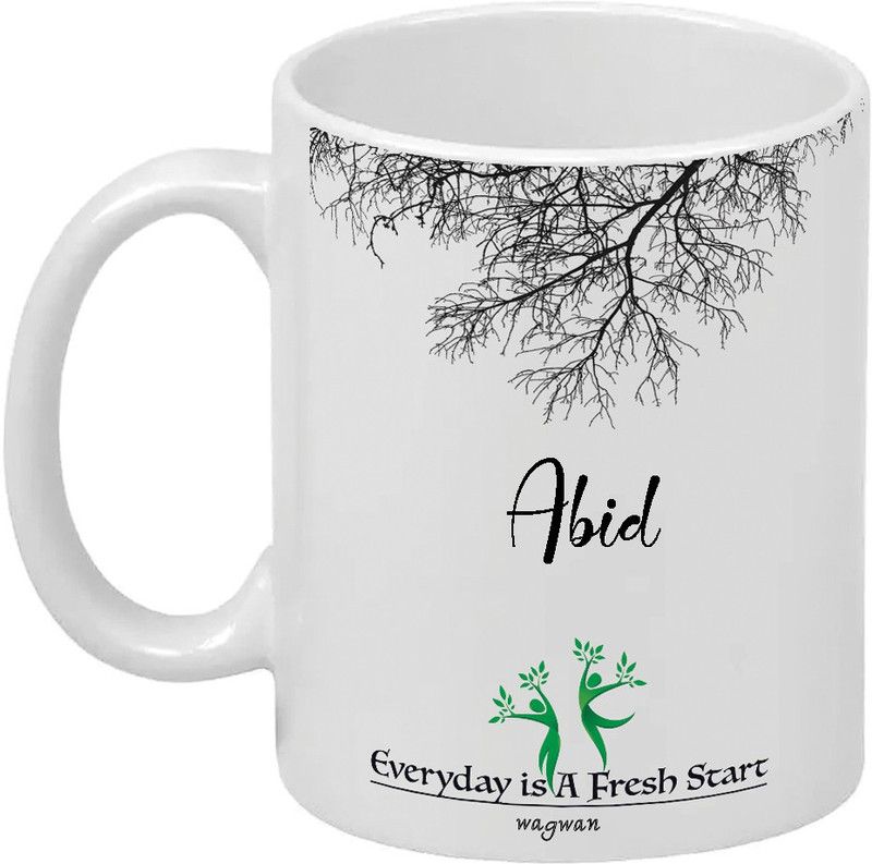 Wagwanfly Abid Printed Gift For Brother Sister Girlfriend Boyfriend Husband Wife On Special Birthday MF-20 Ceramic Coffee Mug  (330 ml)