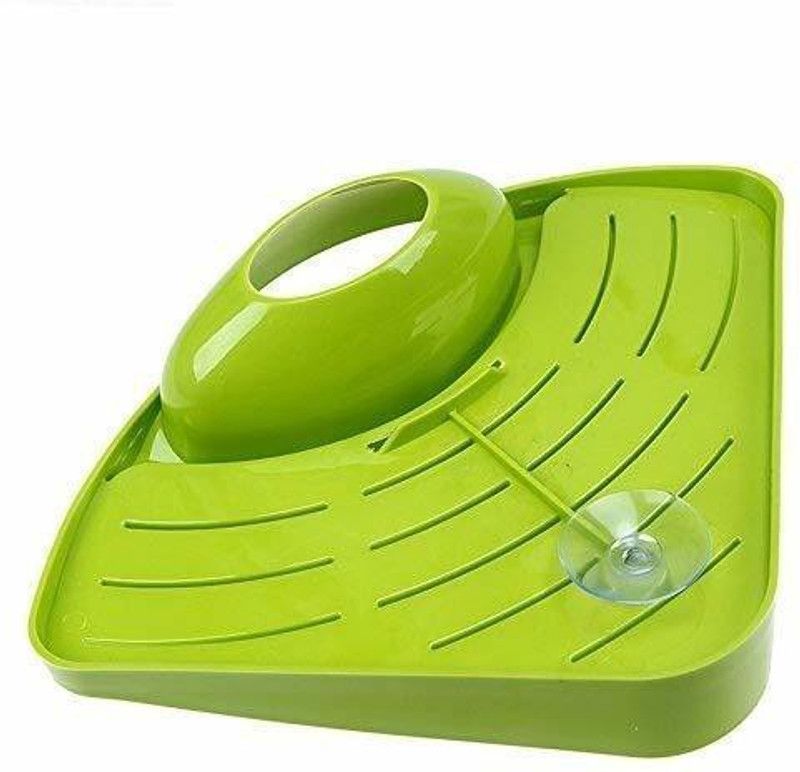 SKYBUCKET Multipurpose Must Have Corner Sink Wash Basin Storage Dish Kitchen Rack Strainer Colander  (Multicolor Pack of 1)