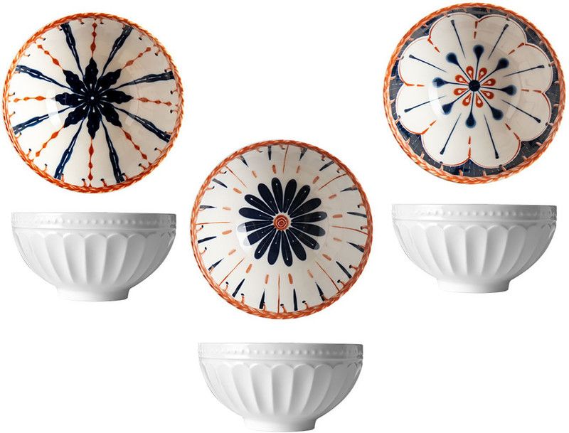 TRIFECTA Porcelain Soup Bowl  (Pack of 3, White)