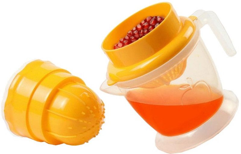 Kitchwish Plastic Nano fruit Juicer, Light Weight Hand Juicer Food Plastic Material Yellow Hand Juicer  (Yellow)