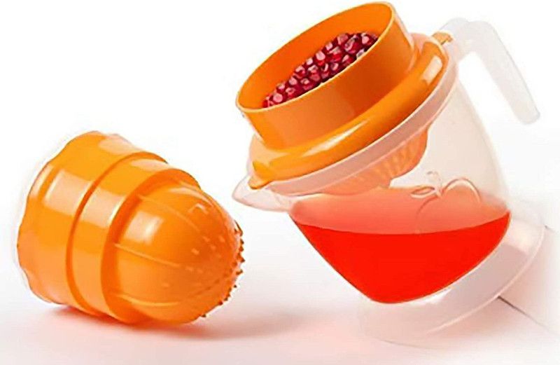 Krishiv Plastic Hand Juicer  (Orange, Clear)