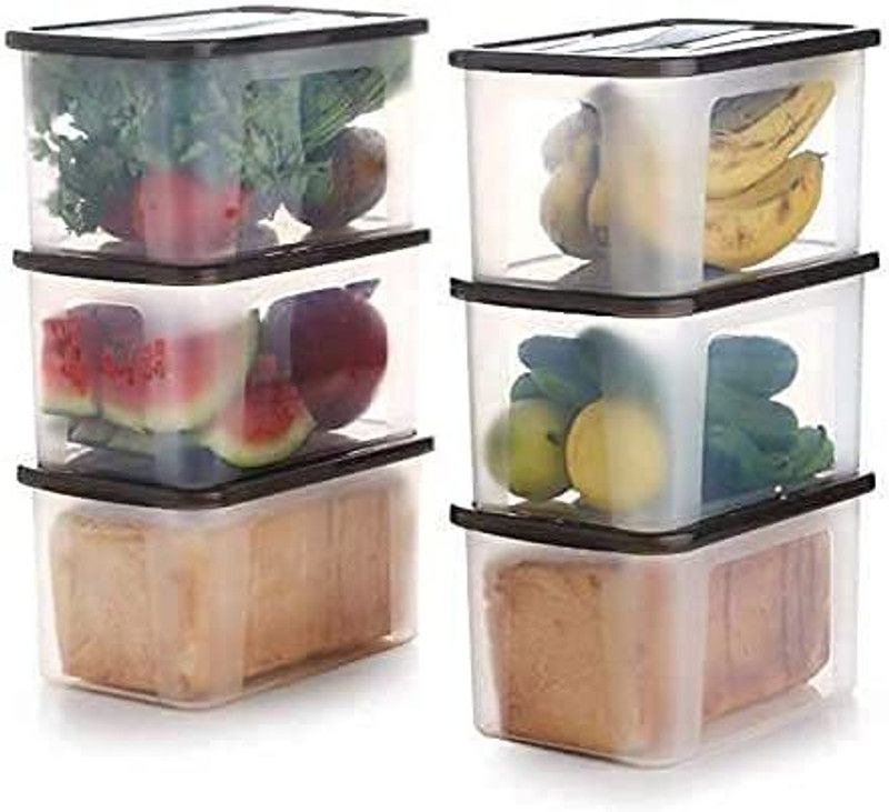 Cartburg Plastic Bread Container - 2000 ml  (Pack of 2, Multicolor)