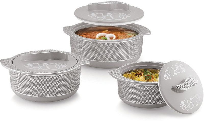Liza Pack of 3 Thermoware Casserole Set  (2200 ml)
