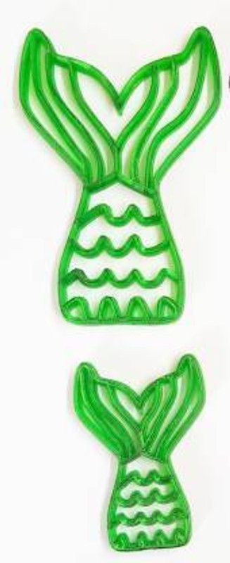 JSA Mermaid Tail Cutters Fondant Tool -2 Pieces Cookie Cutter  (Pack of 2)