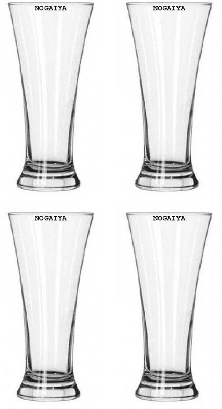 NOGAIYA (Pack of 4) NGDWG26 Glass Set Water/Juice Glass  (300 ml, Glass, White)