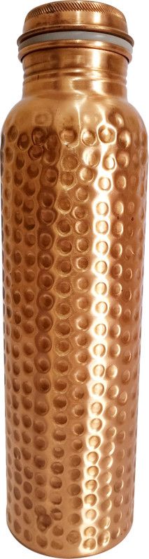 Health Mechanic Hammered Copper Bottle_750ml 750 ml Bottle  (Pack of 1, Copper, Copper)