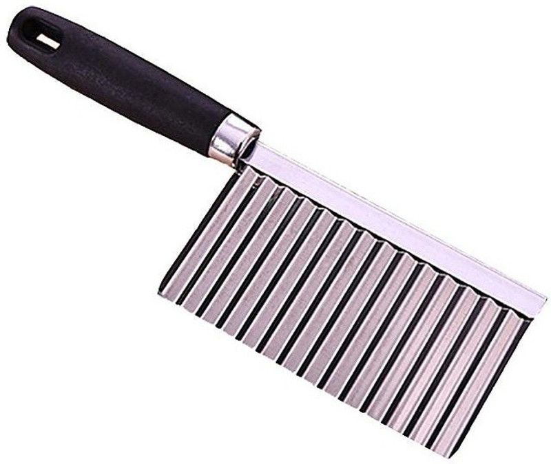 JacGifts Wavy Crinkle Cucumber Salad Chopping Potato French Fry Fries Chips Vegetable Slicer Grater Knife Vegetable & Fruit Grater & Slicer  (1 x Wavy Potato Vegetable Slicer Knife)