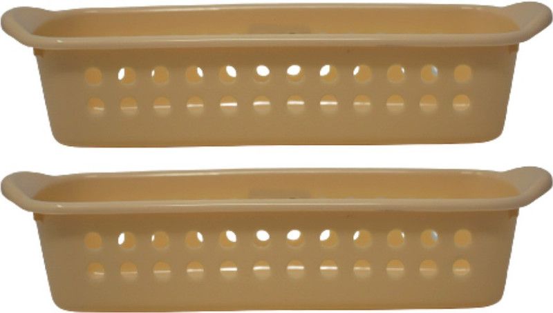 NEON CLOUD Plastic Storage Basket  (Pack of 2)
