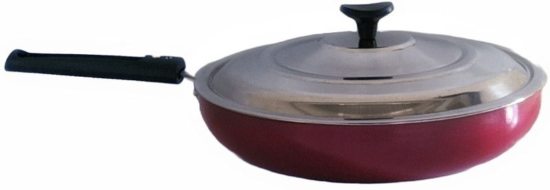 VEDANT APPLIANCES Bluline non-stick cookware Fry Pan 20.4 cm diameter with Lid 0.22 L capacity  (Aluminium, Non-stick)