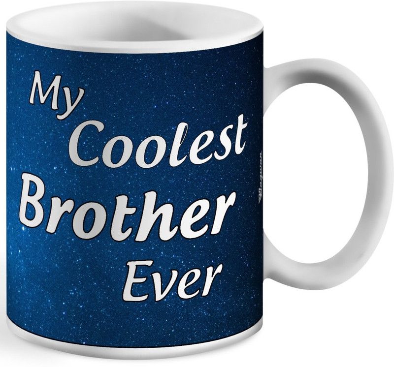 Wagwan My Coolest Brother Ever Gifts For Bhaidooj Gifts, Rakhi Gifts, Birthday Gifts, Anniversary Gifts for Brother Bro-WG19-230-05 Ceramic Coffee Mug  (350 ml)