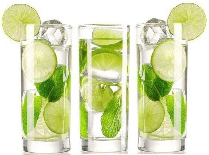 1st Time (Pack of 3) Transparent Water Glass, Set Of 3, 300 ML, Clear,P4 Glass Set Water/Juice Glass  (300 ml, Glass, Clear, White)