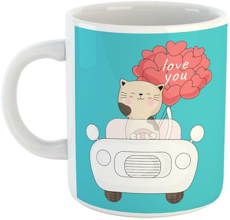 Furnish Fantasy I Love You Ceramic Coffee - Best Gift for Husband, Boyfriend, Girlfriend, Wife, Valentine Day Gift (0986) Ceramic Coffee Mug  (350 ml)