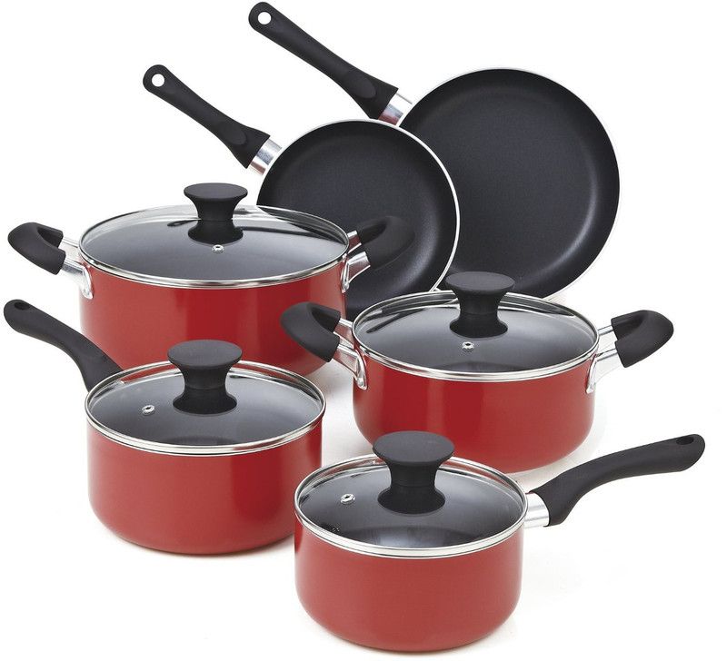 Cook N Home Induction Bottom Non-Stick Coated Cookware Set  (Ceramic, 10 - Piece)