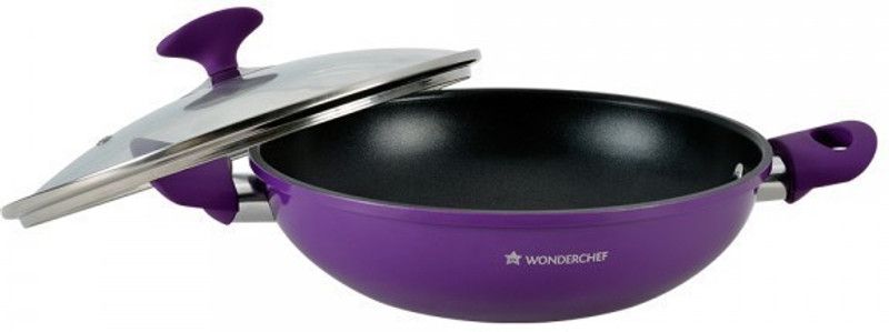 WONDERCHEF Elite Kadhai 20 cm diameter with Lid 1 L capacity  (Aluminium, Non-stick, Induction Bottom)