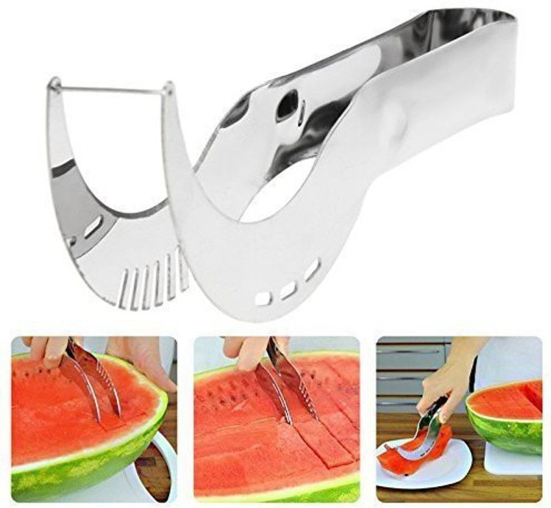 UV MAX Stainless Steel Watermelon Fruit Dig Corer Cutter & Server Angurello Fruit Slicer Fruit Dig Corer Server Y Shaped Peeler  (Silver)