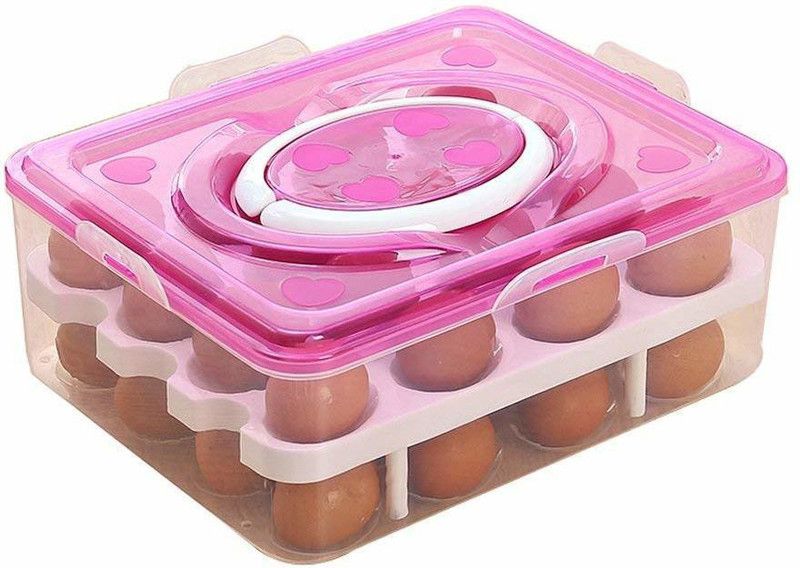 Camlarfly Plastic Egg Container - 2 dozen  (Multicolor)