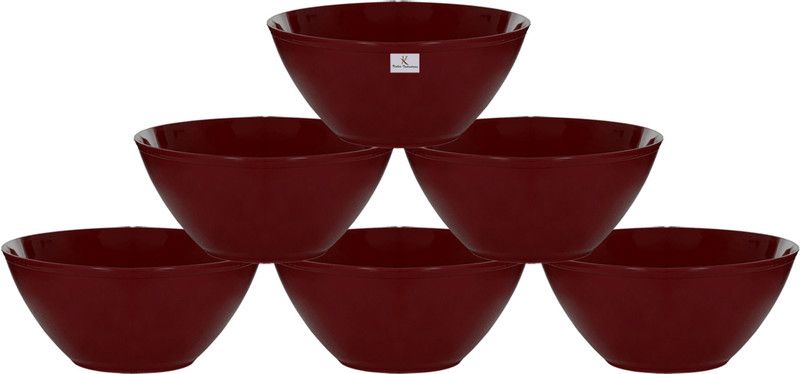 KUBER INDUSTRIES Plastic Serving Bowl  (Pack of 6, Brown)