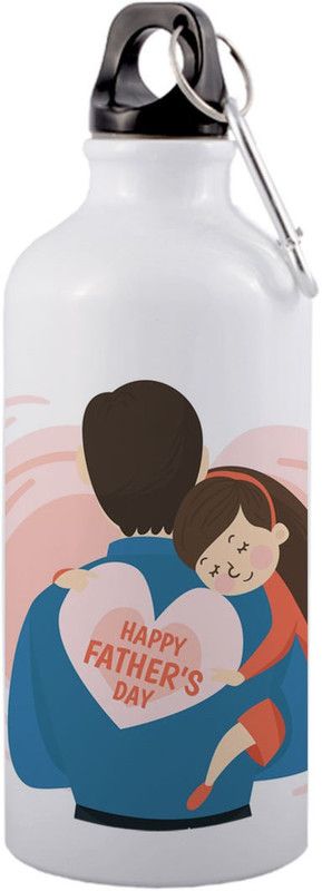 COLOR YARD best happy fathers day gift for best papa in the world desing on 600 ml Bottle  (Pack of 1, Multicolor, Aluminium)