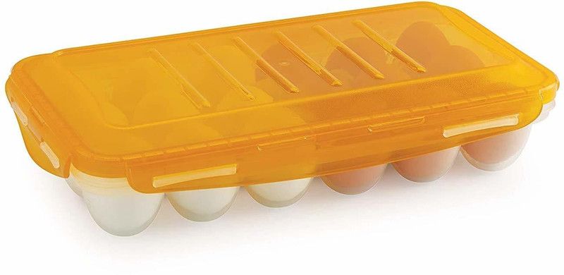 Right Traders 18 Pcs Capacity Plastic Egg Tray For Fridge and Oven Egg Storage Box Container With Lid - 1.5 dozen Plastic Egg Container  (Multicolor)