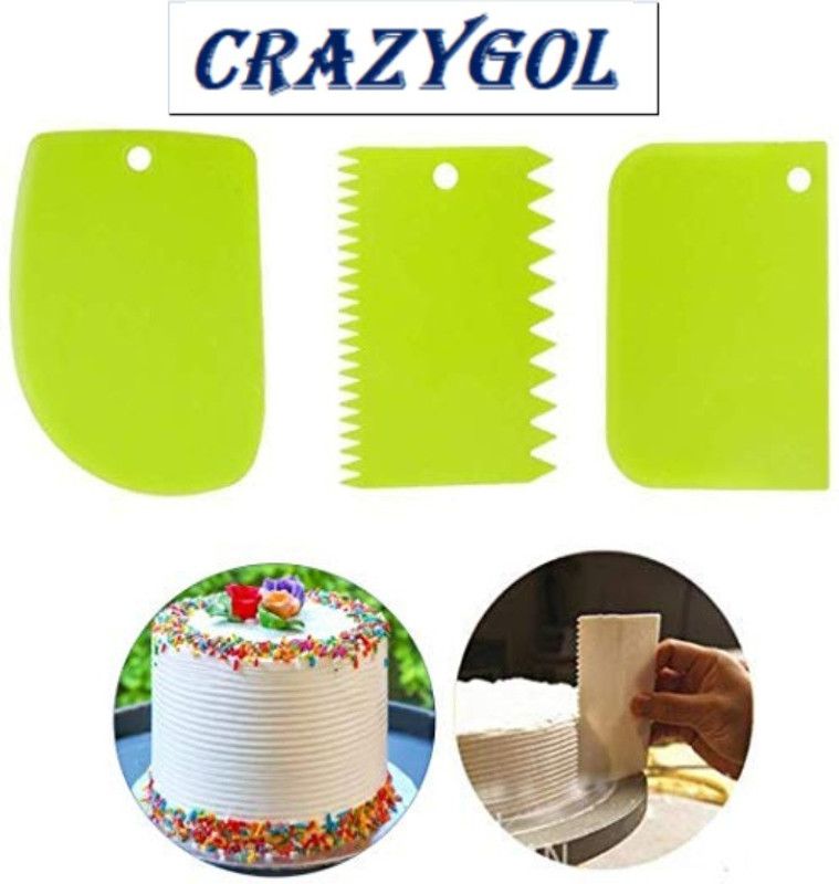 CRAZYGOL Icing Smoother, Baking Supplies Baking Comb (Plastic Pack of 3) Baking Comb  (Plastic Pack of 3)