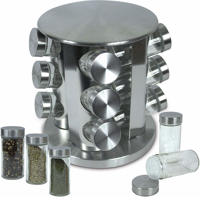 Kliznil Seasoning Shaker Set  (Stainless Steel, Glass, Steel)