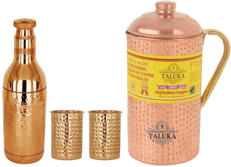 TALUKA T-CHBHJ-CHAB-HG2P Jug Glass Set  (Copper)