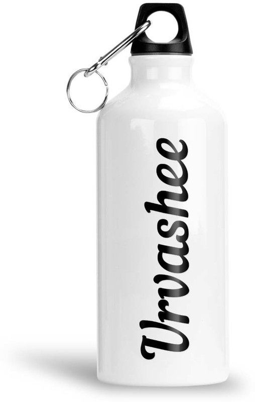 Furnish Fantasy Aluminium Water Bottle 750ml-Best Gift for Happy Birthday, Return Gift, Urvashee 750 ml Bottle  (Pack of 1, White, Black, Aluminium)
