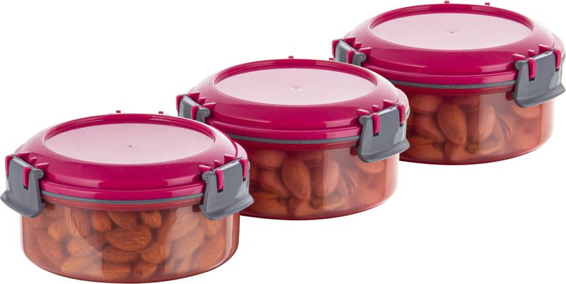 POLYSET Plastic Utility Container - 900 ml  (Pack of 3, Pink)