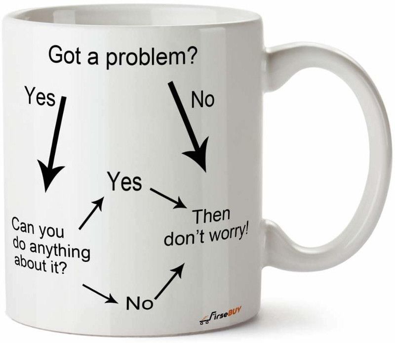 Motivational Got a Problem ? Yes No Funny Ceramic White Ceramic Coffee Mug  (325 ml)