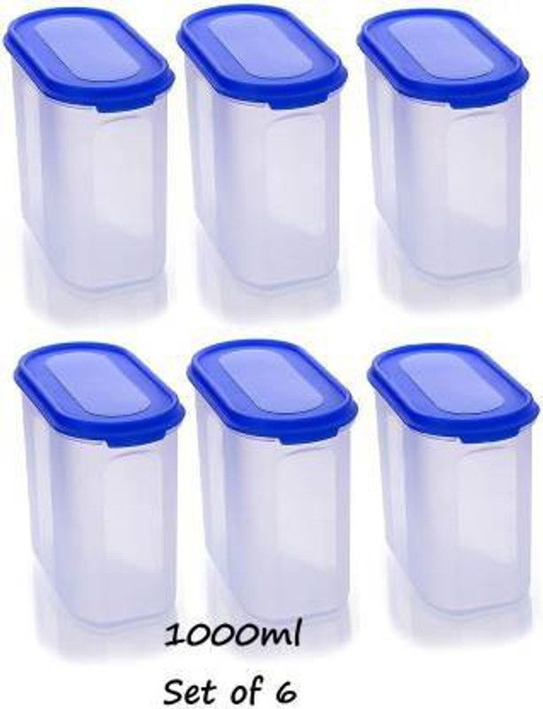 NEWON Plastic Grocery Container - 1000  (Pack of 6, Multicolor)