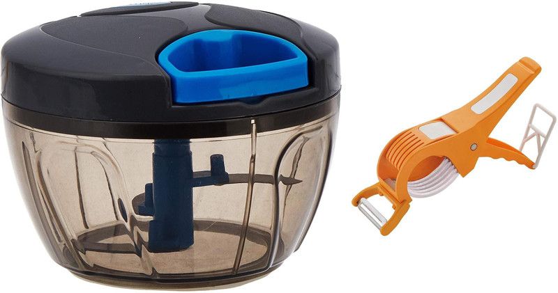 R.sons Compact Vegetable Chopper (350 ml, Green) 1 cutter and peeler 2in 1 Vegetable & Fruit Chopper  (2)