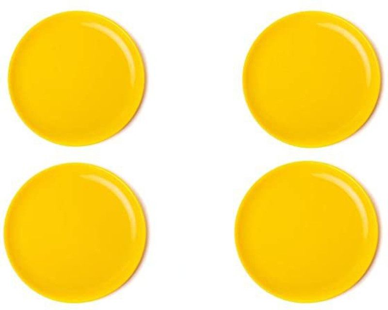 AWICKTIK Plastic Plates for Families, Daily Use, Parties, Unbreakable, Kid Friendly Dinner Plate  (Pack of 4, Microwave Safe)