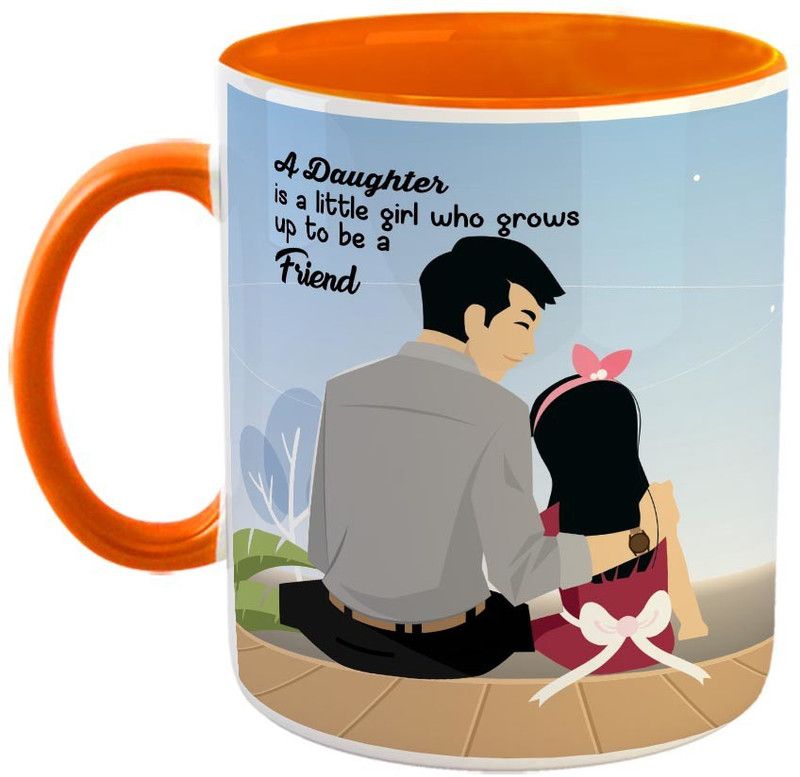 FABTODAY Officially The World's Coolest Son Coffee - Best Gift for Son on Birthday - Color - Orange (0465) Ceramic Coffee Mug  (350 ml)
