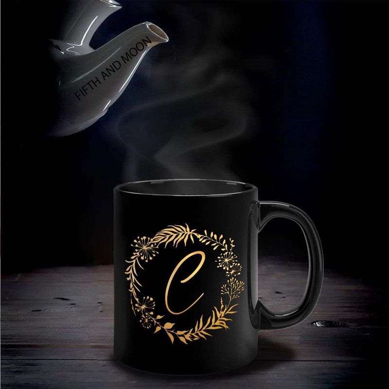 Fifth and Moon Letter "C" ValentineGift,Birthdaygift,Giftforboyfriend,brother,sister,girlfriend Ceramic Coffee Mug  (320 ml)