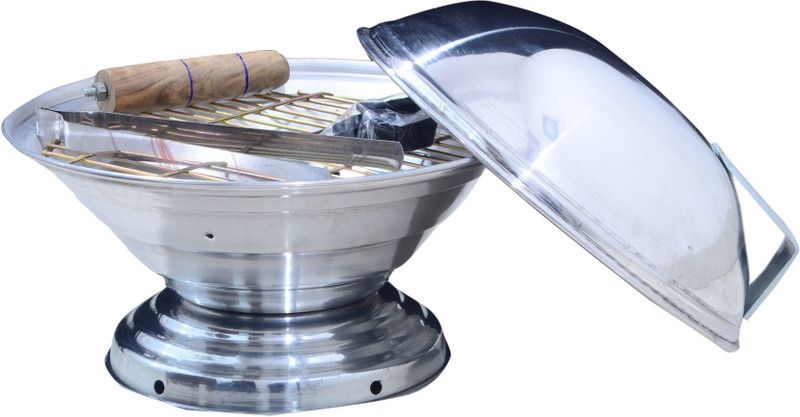 DNG MART Aluminum Tandoor Bati Maker Baking Oven, 25 x 25 x 35 Cm, 1 Piece, Silver Gas Tandoor,(Aluminium, 1 - Piece) Cookware Set  (Aluminium, 1 - Piece)