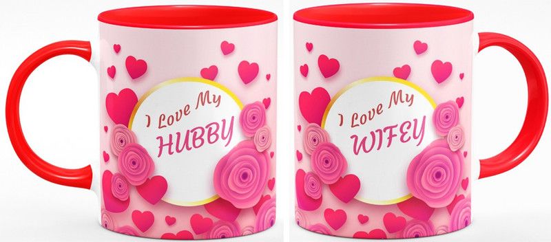 coffee mug set #38 Ceramic Coffee Mug  (320 ml, Pack of 2)