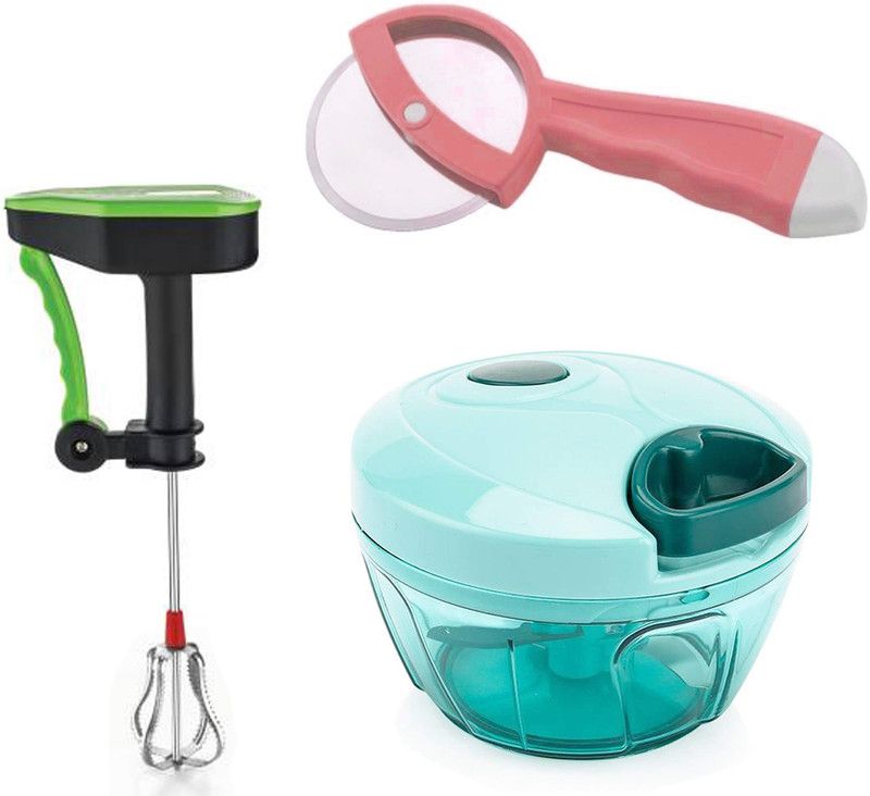 NAINA N FASHION QUICK CHOPPER, BLANDER, PIZZA CUTTER PINK-MULTIPACK3 Kitchen Tool Set  (Multicolor, Blender)