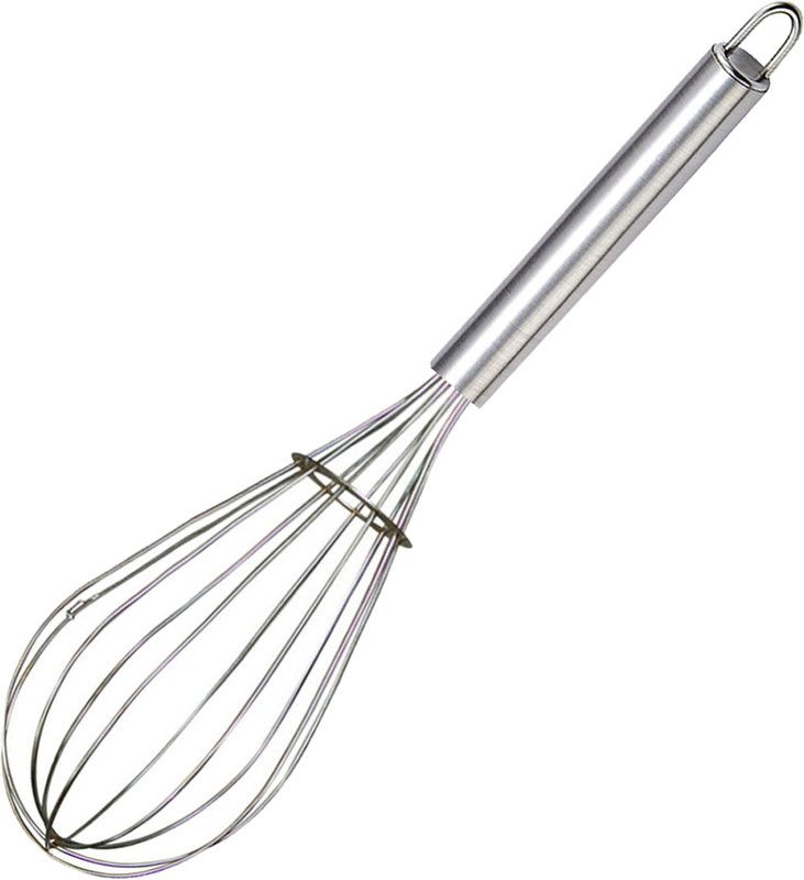 KUBER INDUSTRIES 2.5 MM Stainless Steel Hand Blender Mixer Froth Whisker Latte Maker For Milk Coffee Egg Beater Juice,35 Cm (Silver) - CTKTC31332 Stainless Steel Balloon Whisk
