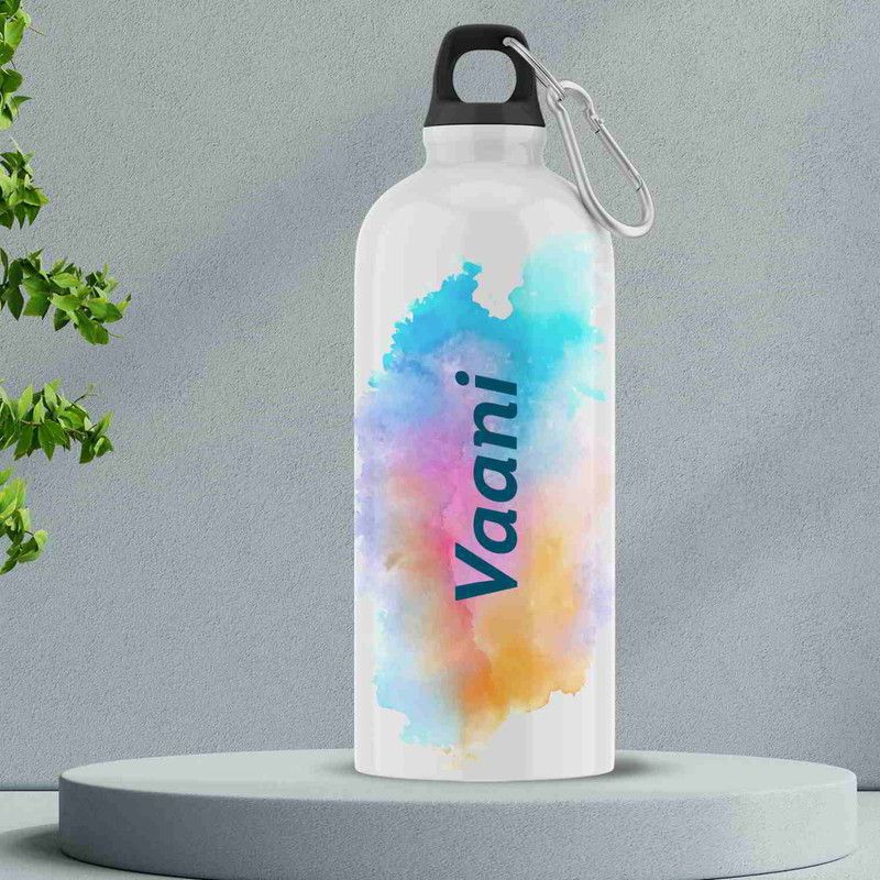 Ashvah Water Bottle - Best Happy Birthday Gift for Kids, Name - Vaani 600 ml Flask  (Pack of 1, White, Aluminium)