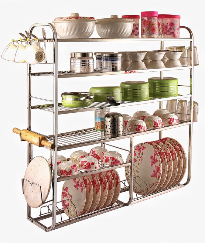 AVAIL Utensil Kitchen Rack  (Steel, Steel)