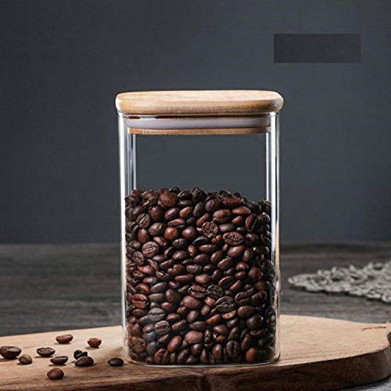DIKUJI ENTERPRISE - 1200 ml Glass Grocery Container  (Clear)