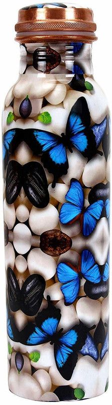 kuldeep gallery Copper Modern Art Printed Ayurvedic, Beautiful Design Handmade 1000 ml Bottle  (Pack of 1, Multicolor, Copper)