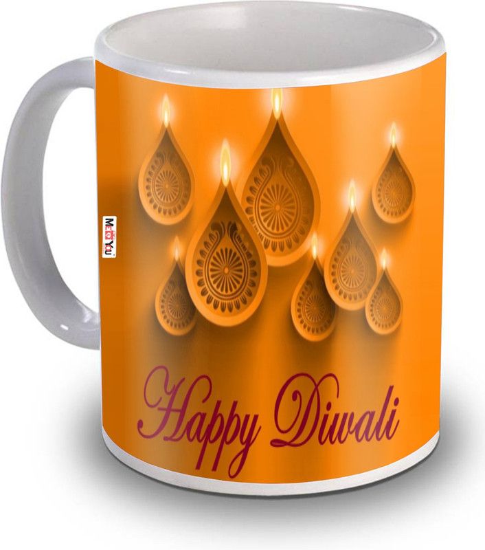 ME&YOU Mug IZ19STDiwaliMU-35 Ceramic Coffee Mug  (325 ml)