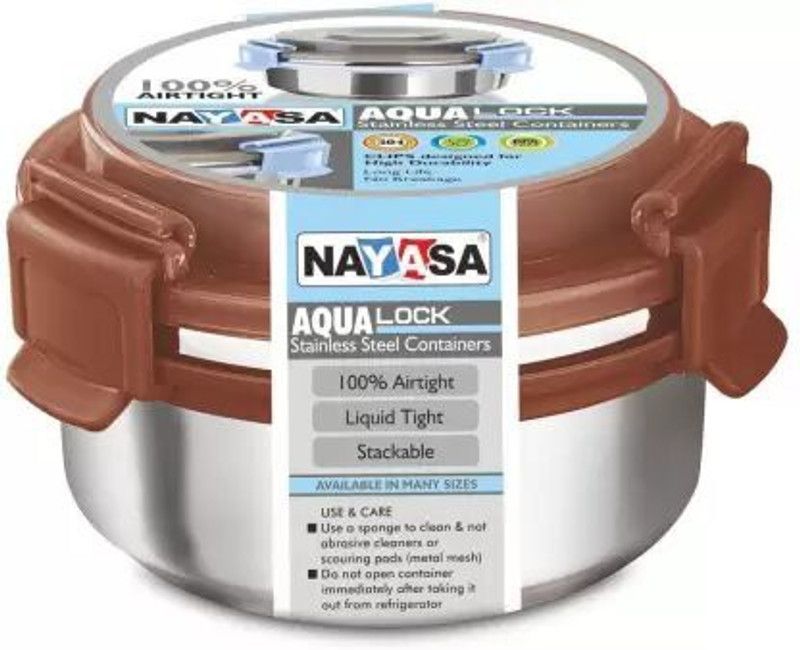 NAYASA Steel Grocery Container - 300  (Brown)
