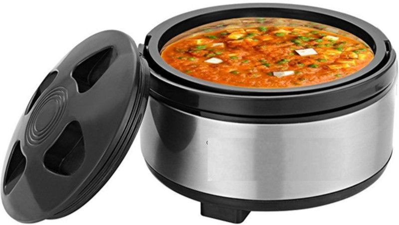 GLAMPANDA Premium Stainless Steel Food Hot And Fresh For Long Hours Insulated Casserole Thermoware Casserole  (3500 ml)