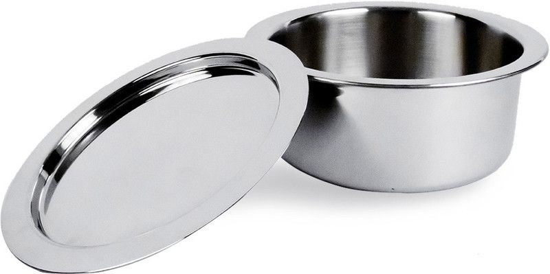 SAVYA HOME Triply Stainless Steel Tope with Lid| PTFE & PFOA free| Gas & Induction| Induction Bottom Cookware Set  (Stainless Steel, 1 - Piece)