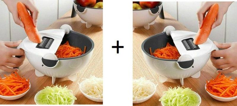 Homedmart Presents Double Pack of Multifunctional Wet Basket Vegetable & Fruit Grater & Slicer  (2 Wet Basket)